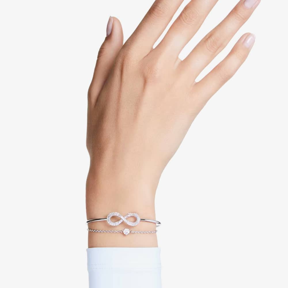 Swarovski Hyperbola Rhodium Plated Infinity Bangle 5684049