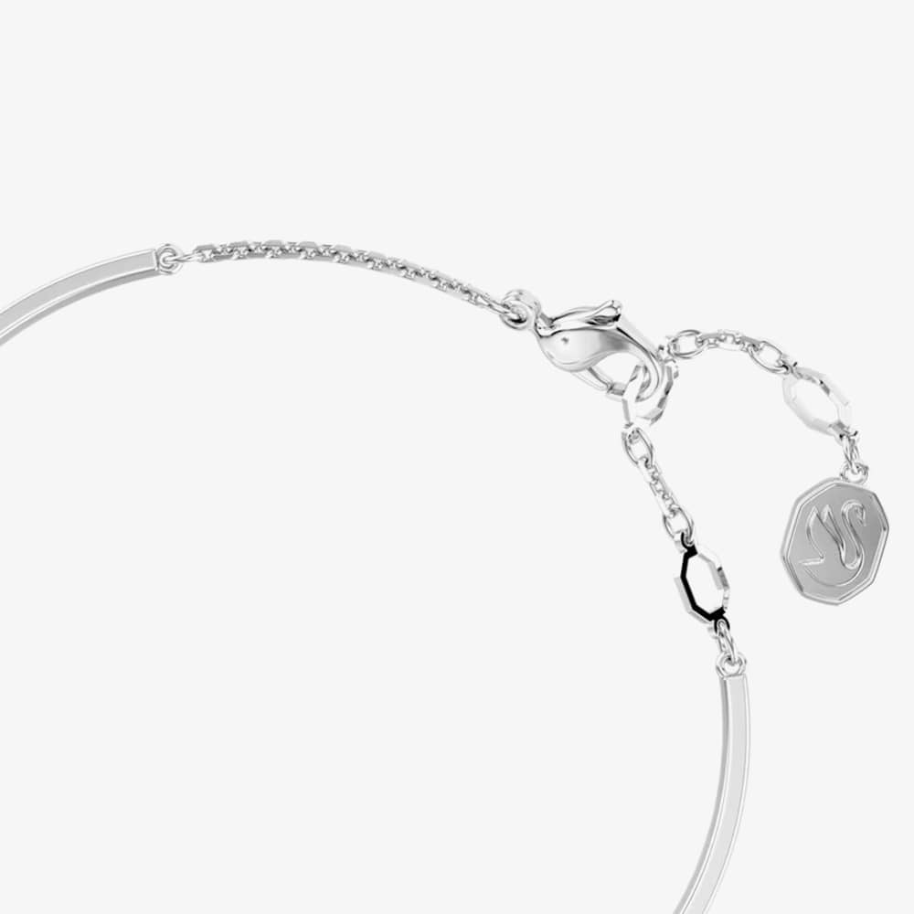 Swarovski Hyperbola Rhodium Plated White Heart Bangle 5684385