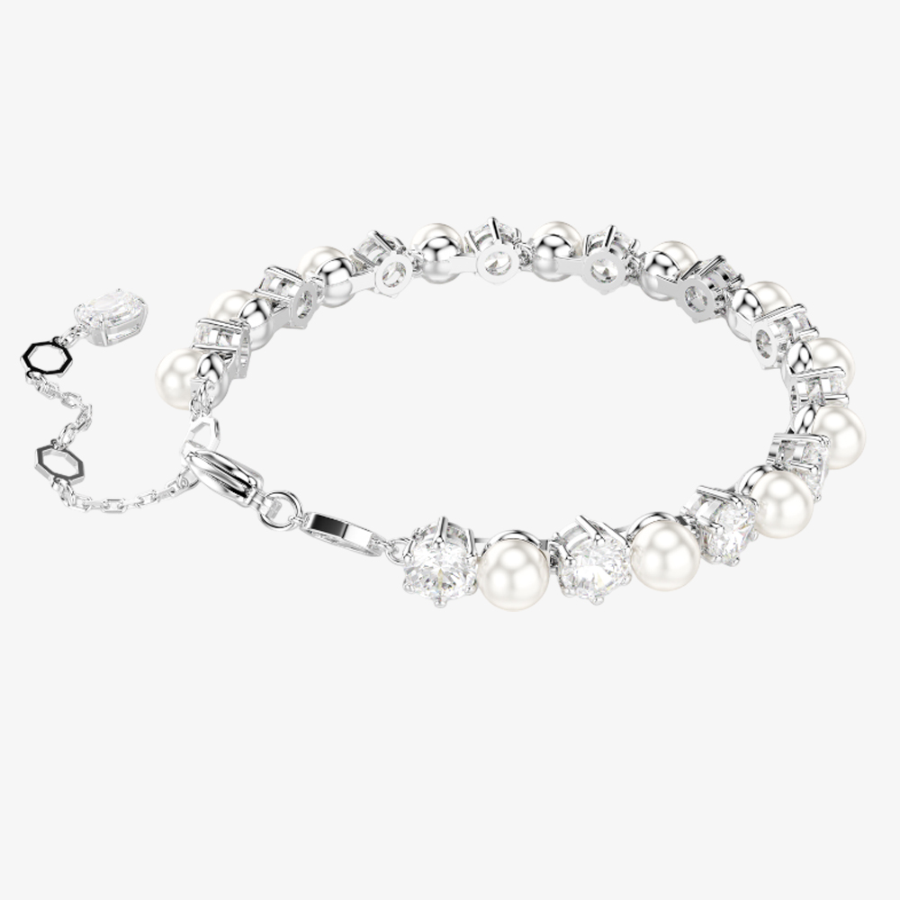 Swarovski Matrix Tennis White Pearl Bracelet 5689625