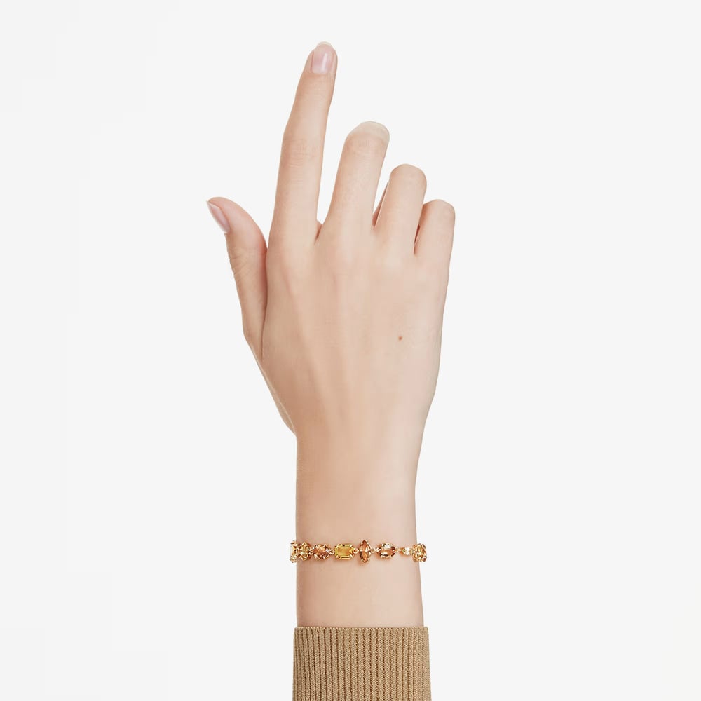Swarovski Gema Gold Tone Plated Mixed Yellow Crystal Bracelet 5718072