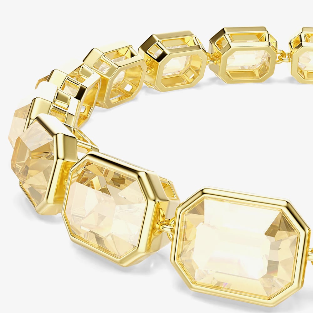Swarovski Millenia Gold Tone Plated Octagonal Crystal Tennis Bracelet 5720912