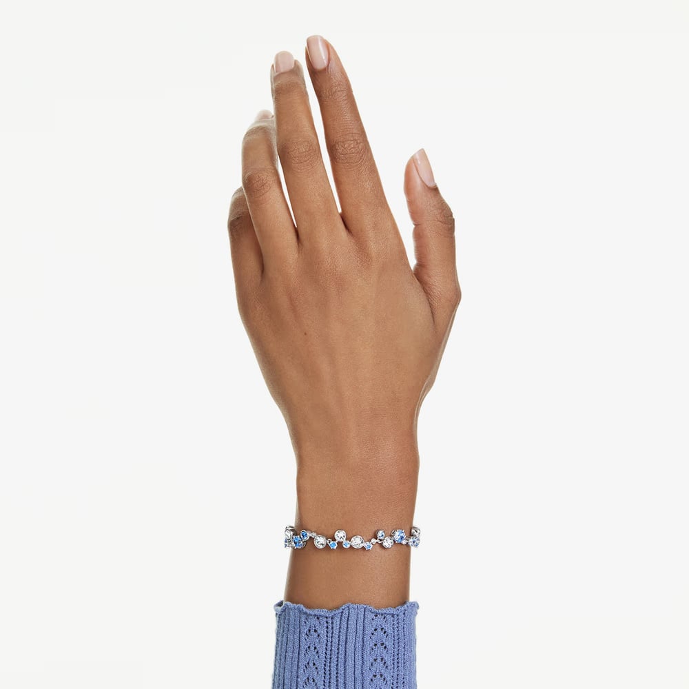 Swarovski Constella Rhodium Plated Blue & White Crystal Bracelet 5722479