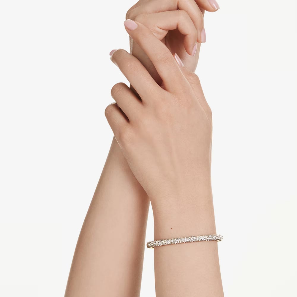 Swarovski Sublima Gold Tone Plated Snow Pave Bangle 5723337