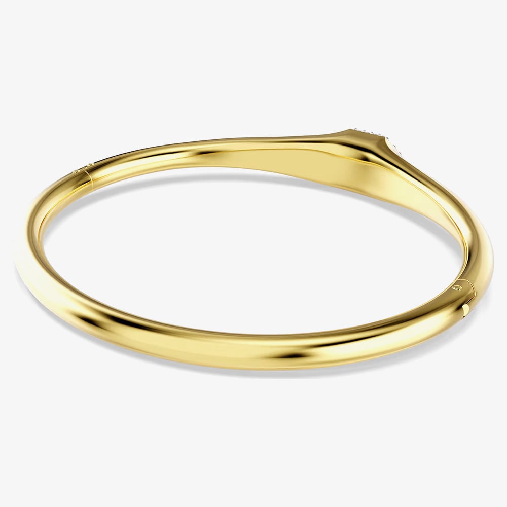Swarovski Dextera Gold Tone Plated Round Cut Crystal Bangle 572459