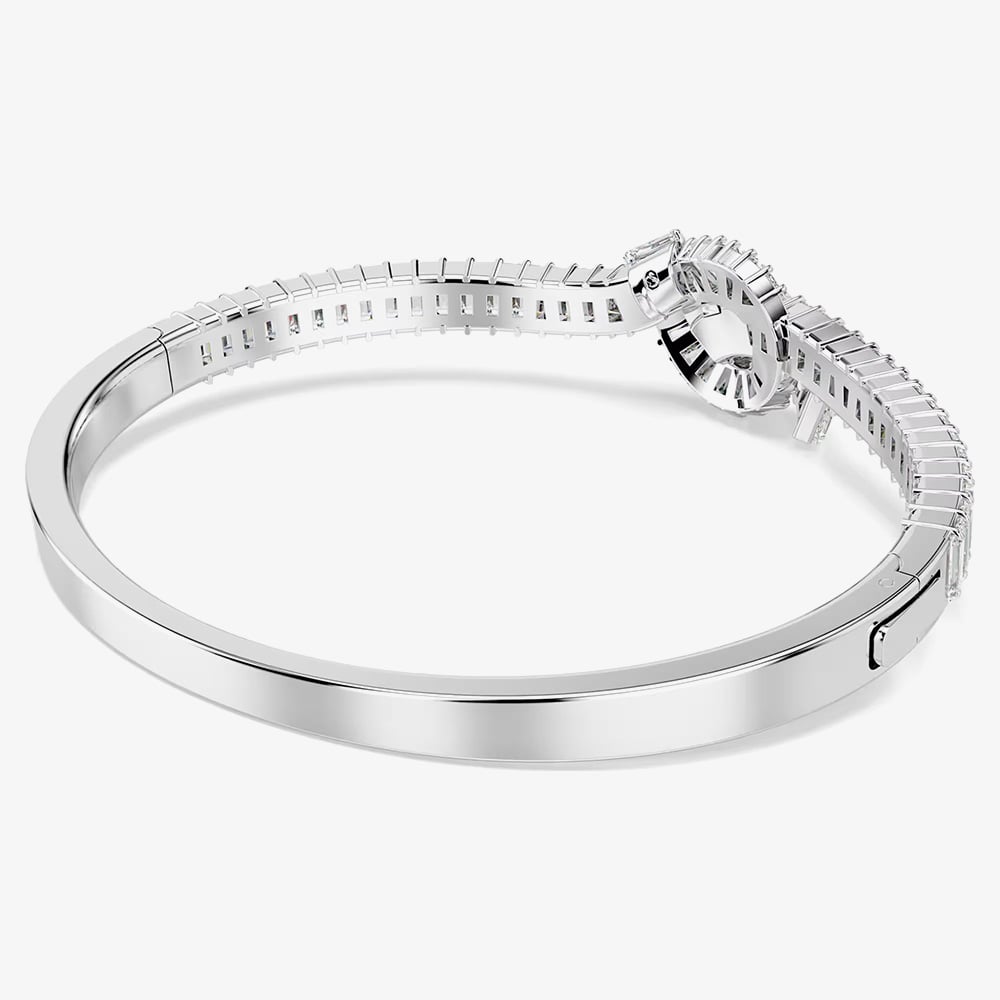 Swarovski Matrix Rhodium Plated Medium Zirconia Knot Bangle 5727120