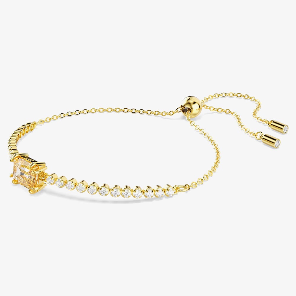 Swarovski Matrix Gold Tone Plated Caramel Zirconia Tennis Bracelet 5730699
