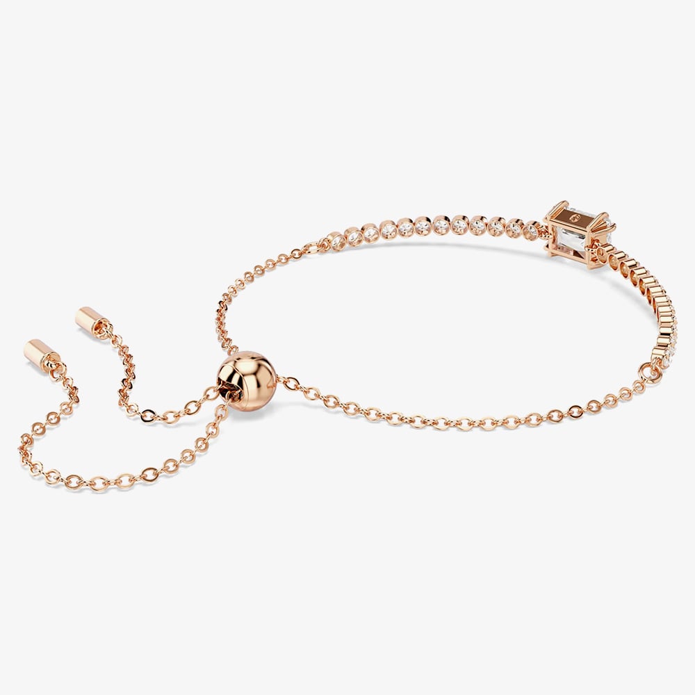 Swarovski Matrix Rose Gold Tone Plated White Zirconia Tennis Bracelet 5730706