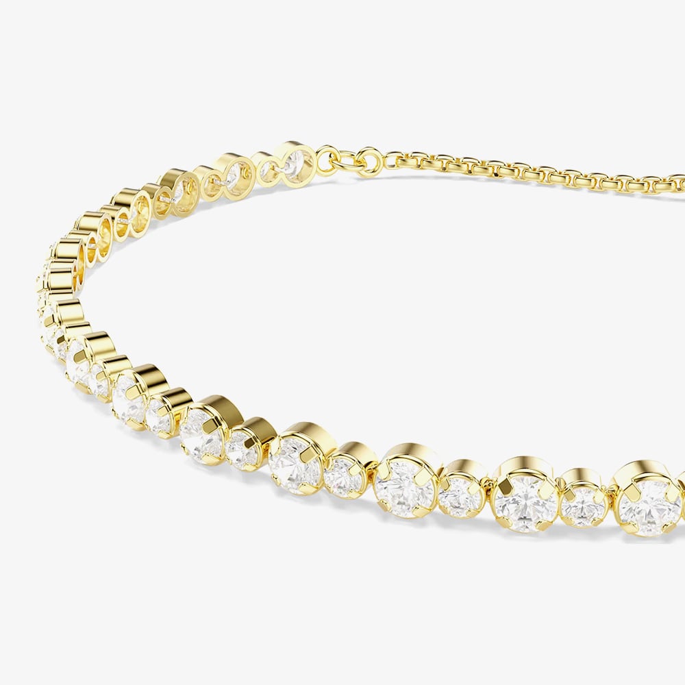 Swarovski Matrix Gold Tone Plated White Zirconia Tennis Bracelet 5730709