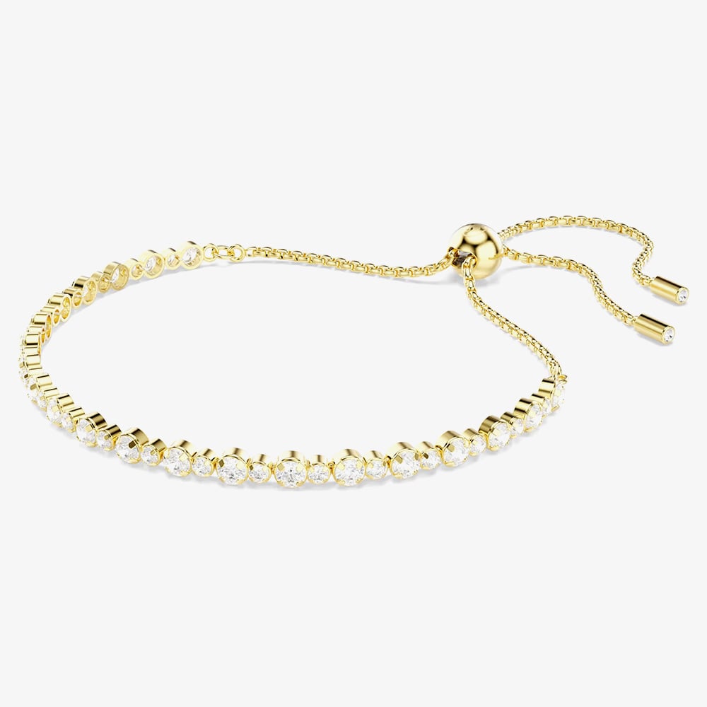 Swarovski Matrix Gold Tone Plated White Zirconia Tennis Bracelet 5730709