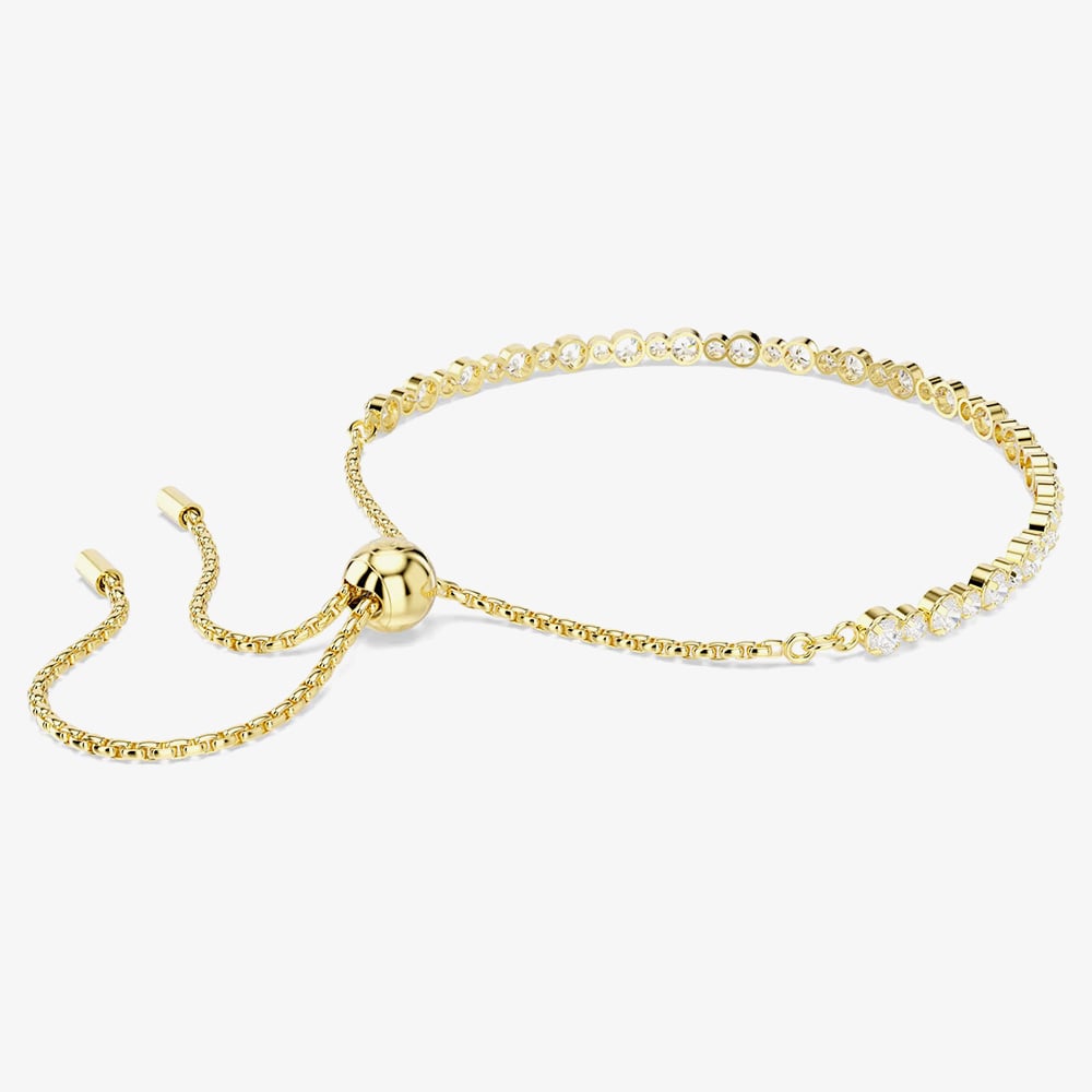 Swarovski Matrix Gold Tone Plated White Zirconia Tennis Bracelet 5730709