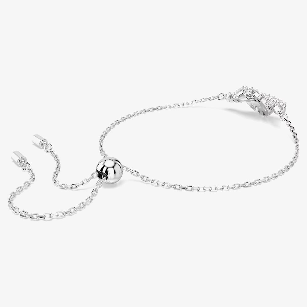 Swarovski Matrix Rhodium Plated White Zirconia Knot Bracelet 5731101