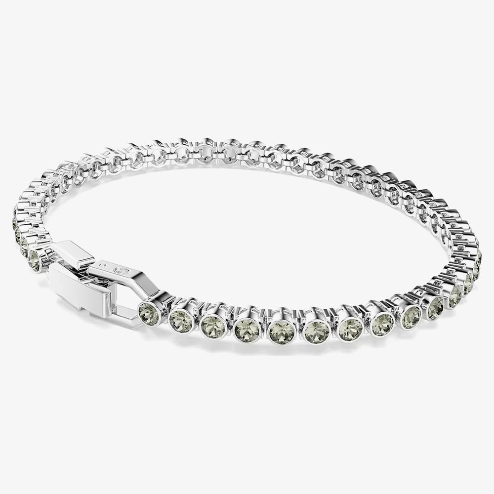 Swarovski Imber Rhodium Plated Black Crystal Tennis Bracelet 5734238