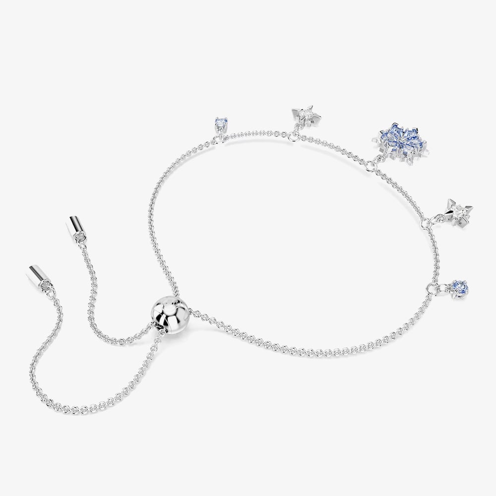 Swarovski Magic Rhodium Plated Blue Zirconia Snowflake Bracelet 5734244