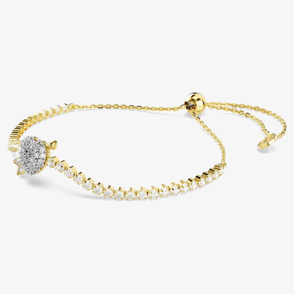 Swarovski Idyllia Gold Tone Plated Arrow Heart Bracelet 5744061
