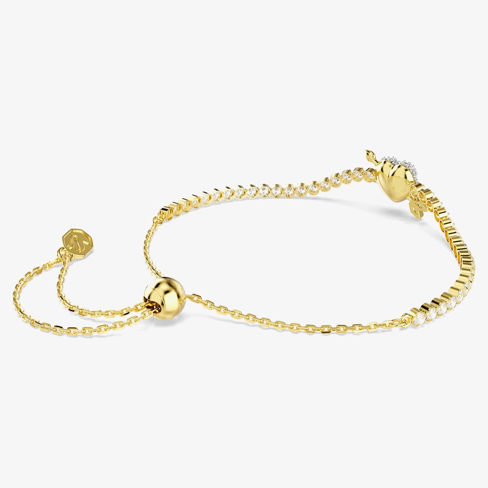 Swarovski Idyllia Gold Tone Plated Arrow Heart Bracelet 5744061