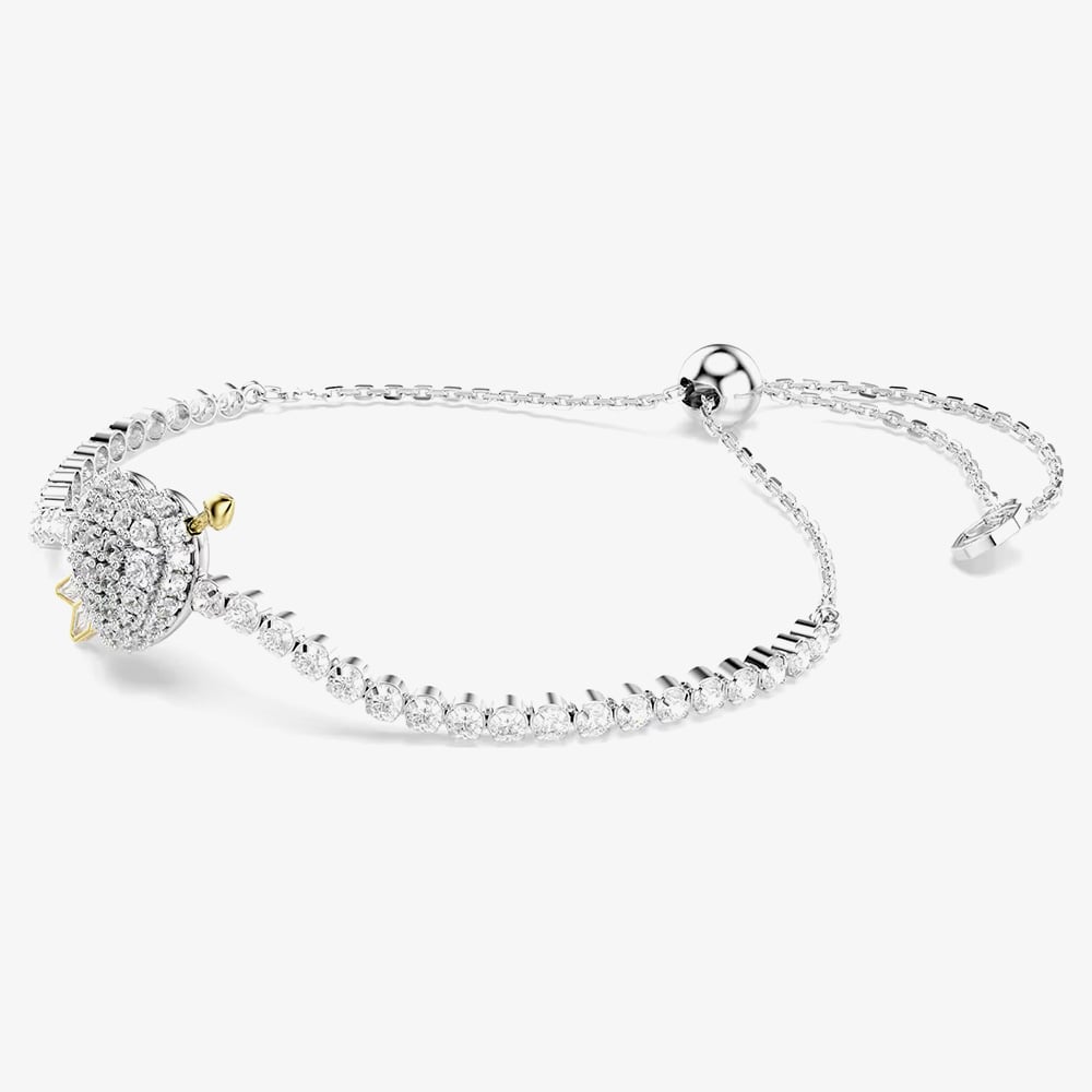 Swarovski Idyllia Rhodium Plated Arrow Heart Sliding Bracelet 5742022