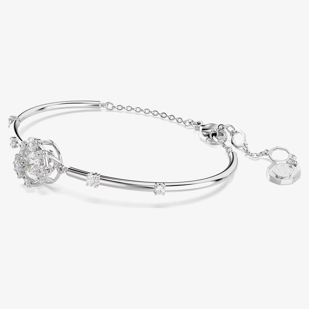 Swarovski Constella Rhodium Plated Round Cut Zirconia Bracelet 5743523