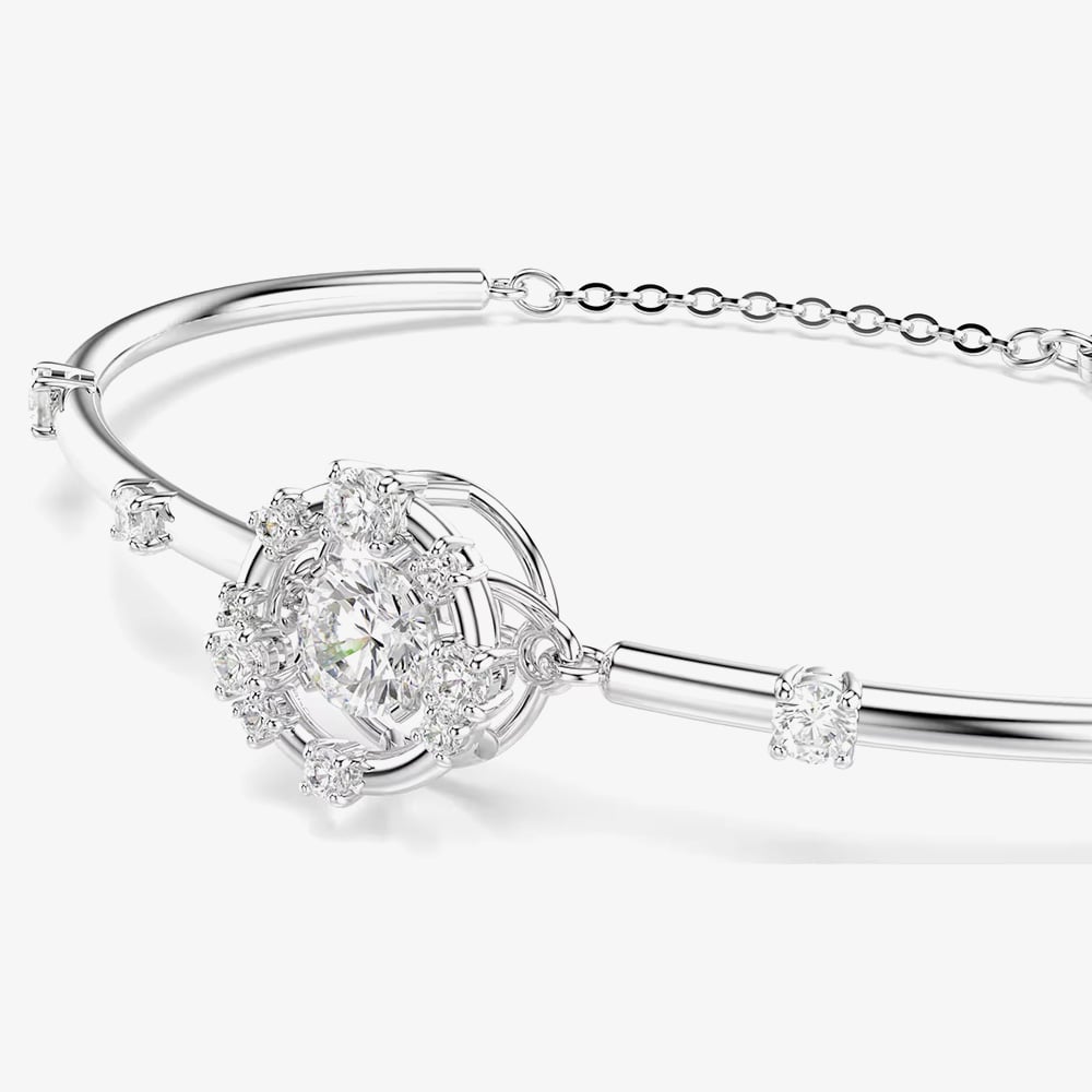 Swarovski Constella Rhodium Plated Round Cut Zirconia Bracelet 5743523
