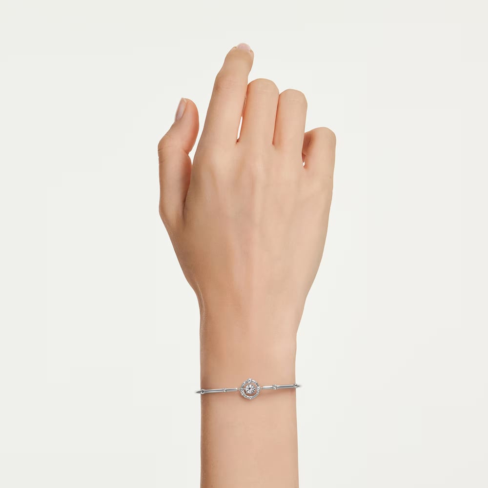 Swarovski Constella Rhodium Plated Round Cut Zirconia Bracelet 5743523