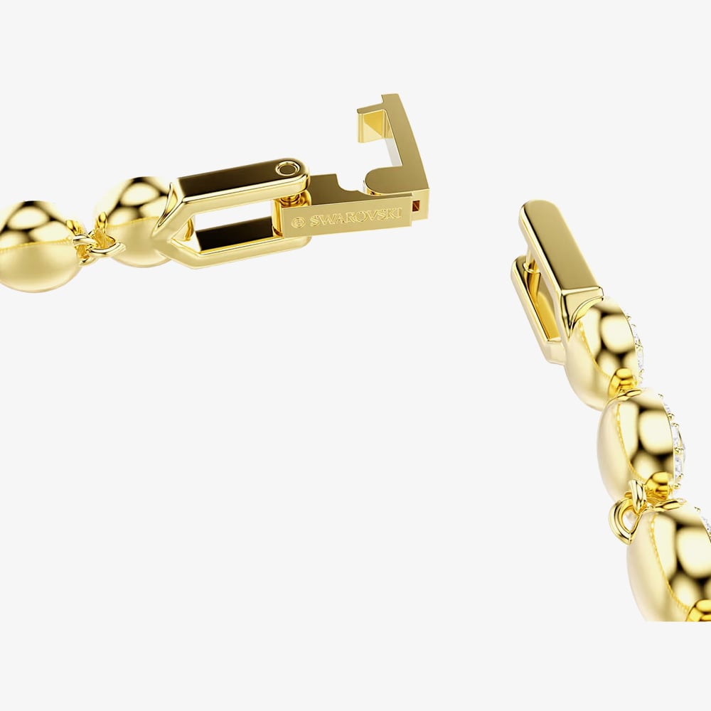 Swarovski Una Angelic Gold Tone Plated White Crystal Bracelet 5749386