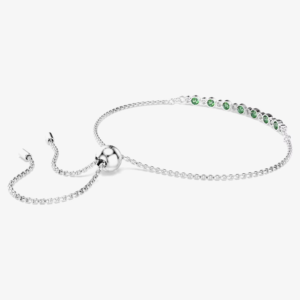 Swarovski Matrix Rhodium Plated Green Bracelet 5758987
