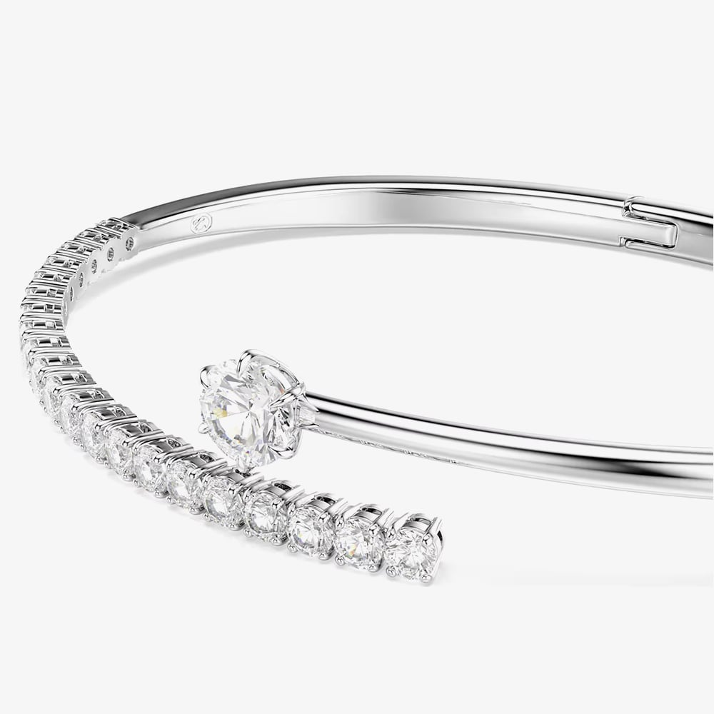 Swarovski Matrix Rhodium Plated Medium Bangle 5753571