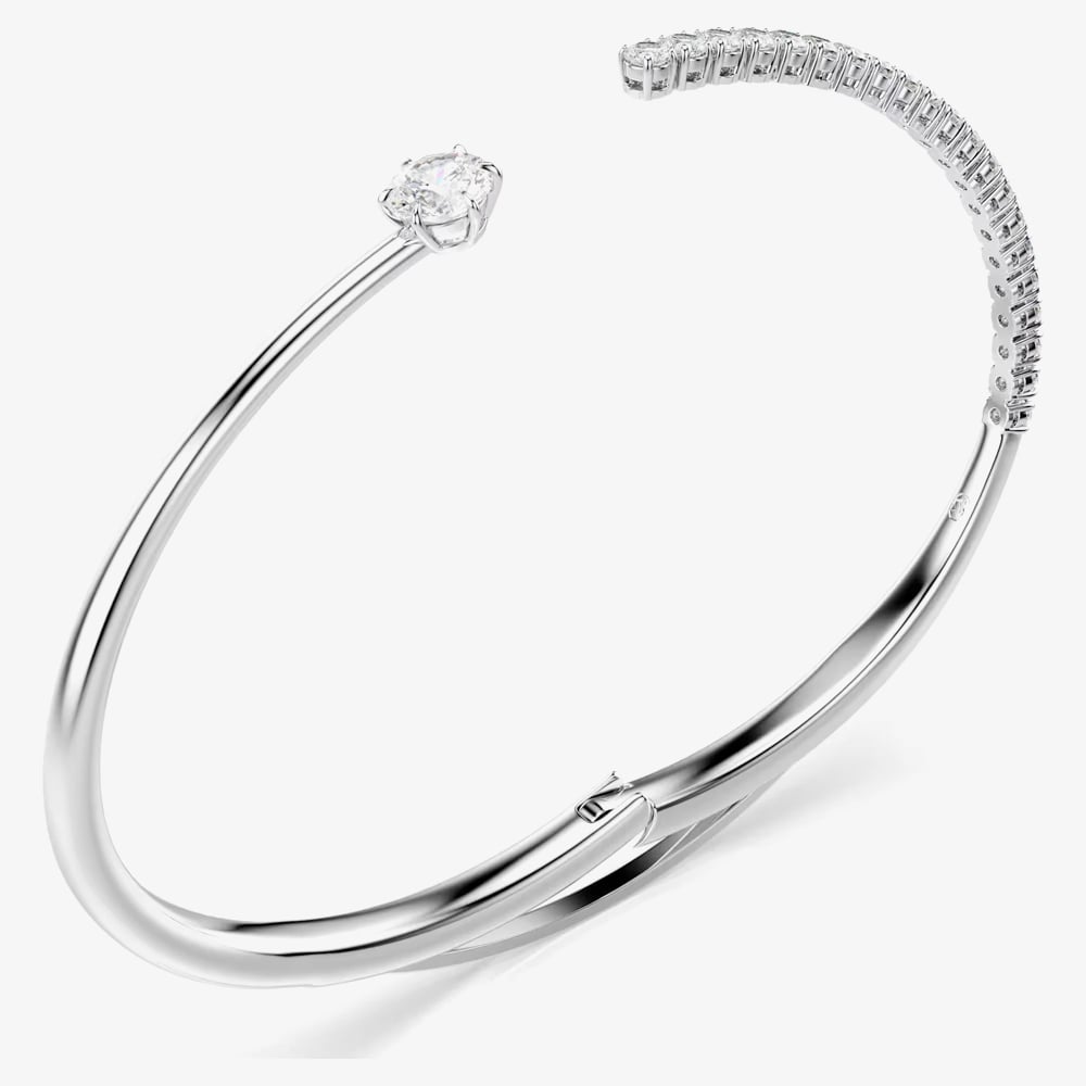 Swarovski Matrix Rhodium Plated Medium Bangle 5753571