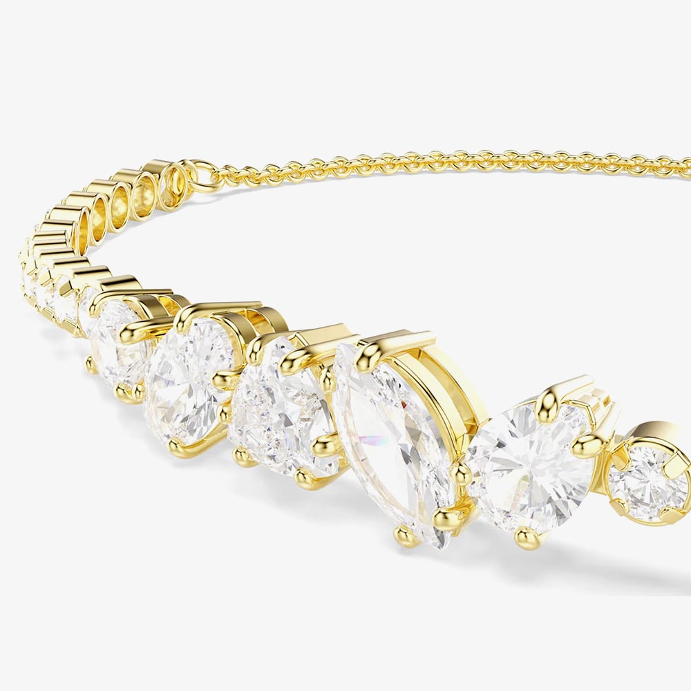 Swarovski Mesmera 18ct Yellow Gold Plated Multi Cut Bracelet 5747939