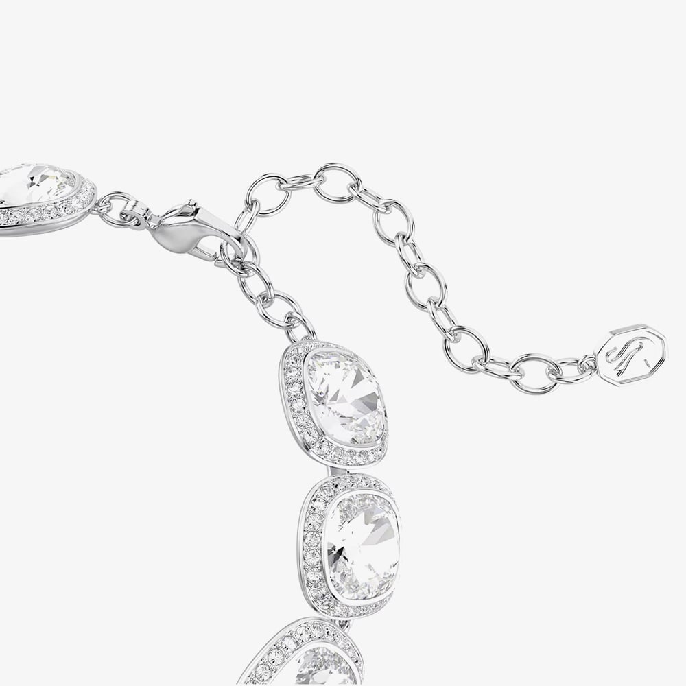 Swarovski Una Angelic Rhodium Plated Cushion Multi Halo Bracelet 5751558