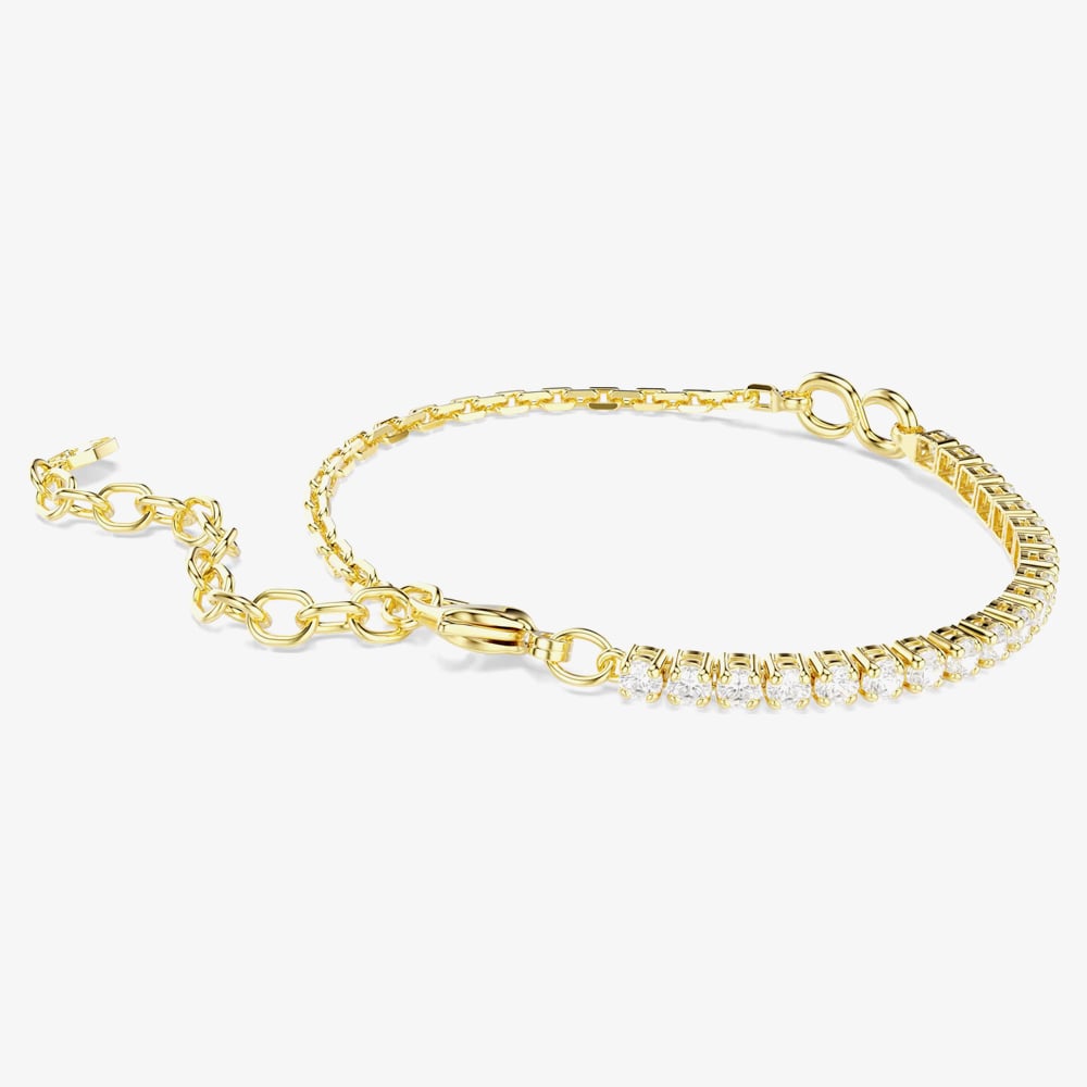 Swarovski Matrix 18ct Yellow Gold Plated Half Tennis Bracelet 5753925