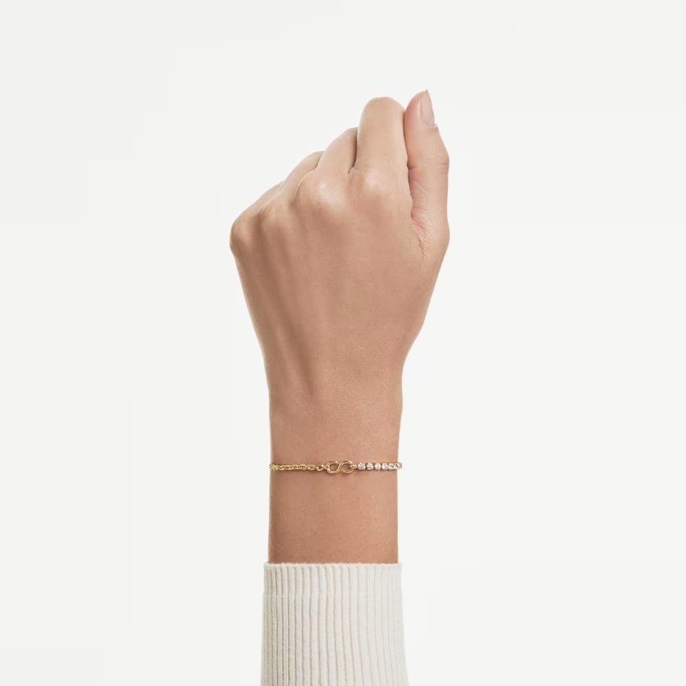 Swarovski Matrix 18ct Yellow Gold Plated Half Tennis Bracelet 5753925