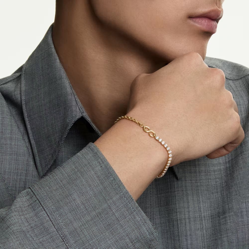 Swarovski Matrix 18ct Yellow Gold Plated Half Tennis Bracelet 5753925