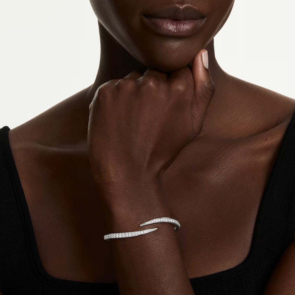 Swarovski Vienna Rhodium Plated Medium Bangle 5749200