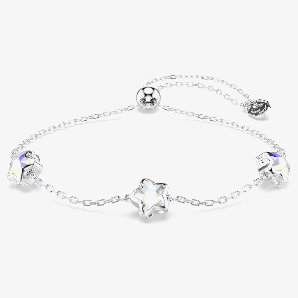 Swarovski Chroma Silver Star White Bracelet