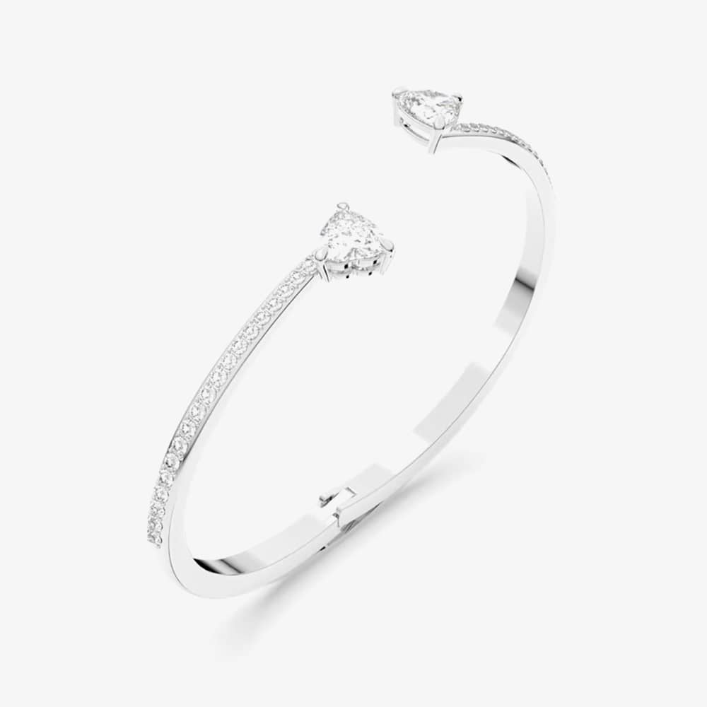 Swarovski Attract Soul White Crystal Heart Bangle 5518814 M