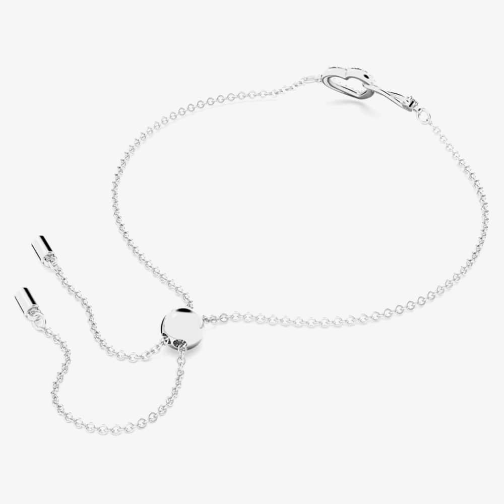 Swarovski Infinity Heart White Crystal Toggle Bracelet 5524421 M