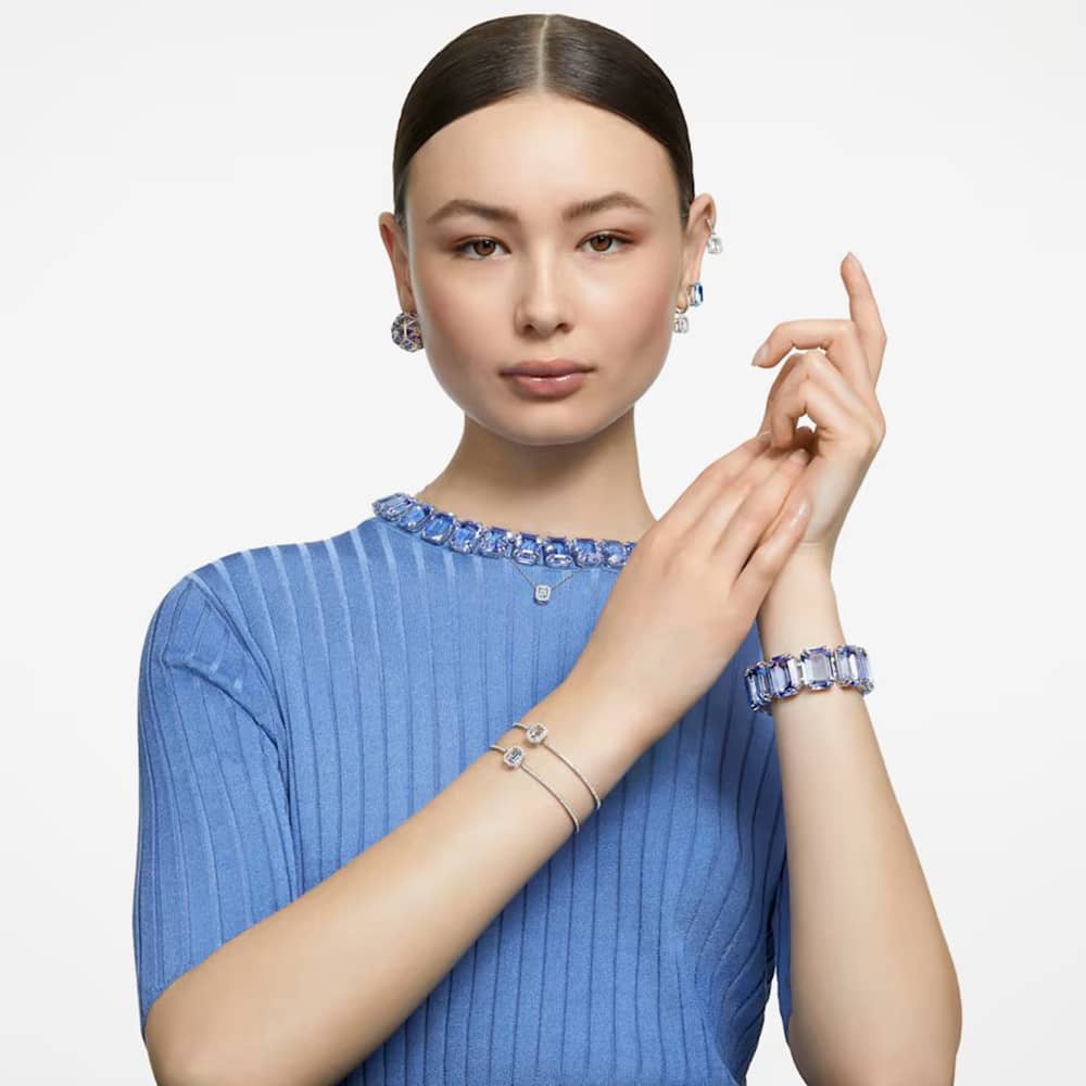 Swarovski Millenia Blue & White Crystal Bangle 5620556