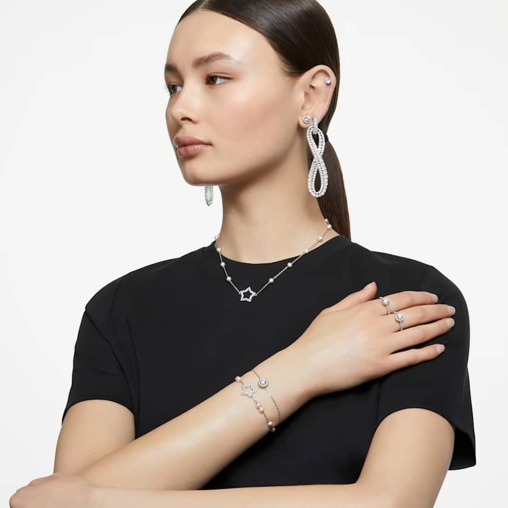 Swarovski Ladies Constella Round Halo Toggle Bracelet 5636266