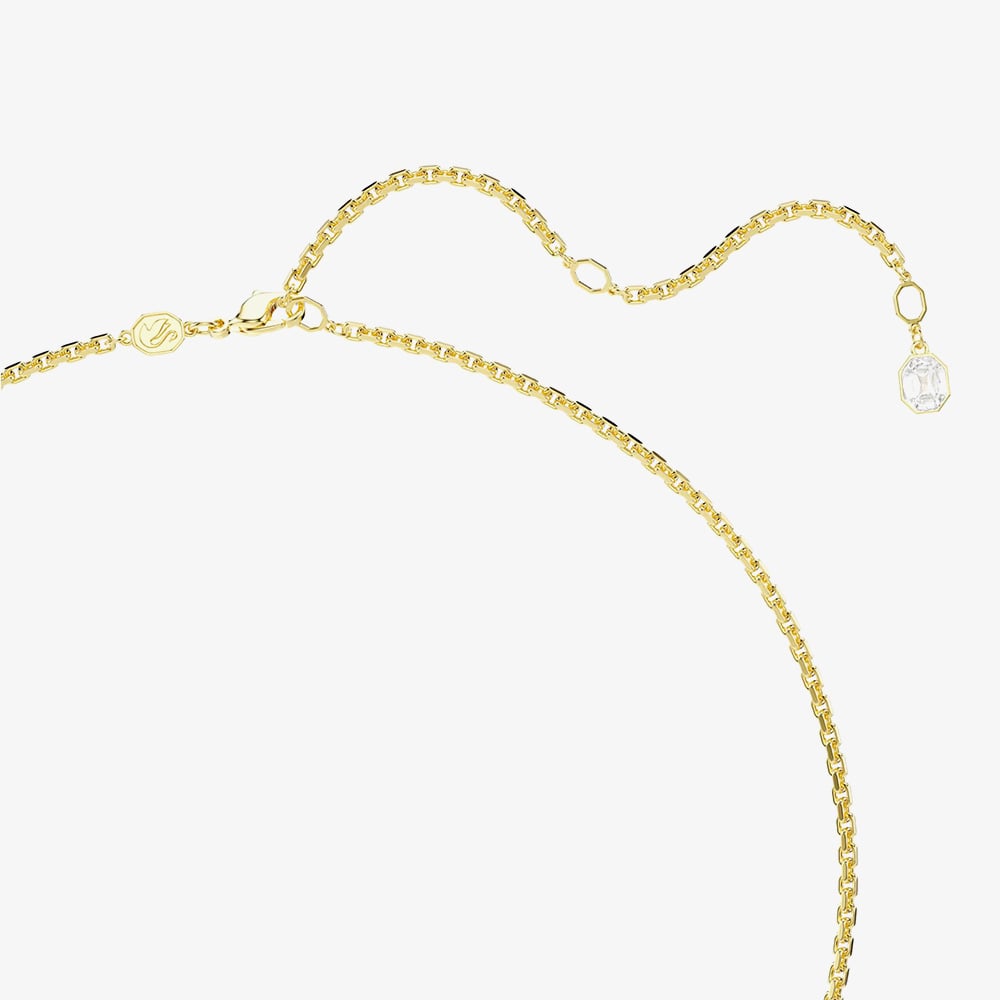 Swarovski Millenia Gold Tone Plated Octagon Cut Bronze Crystal Pendant Necklace 5725752