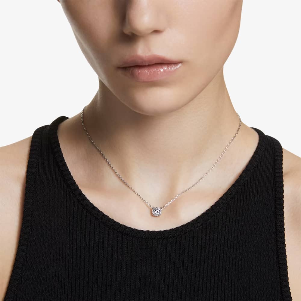 Swarovski Ladies Constella Silver Cubic Zirconia Necklace 5636706