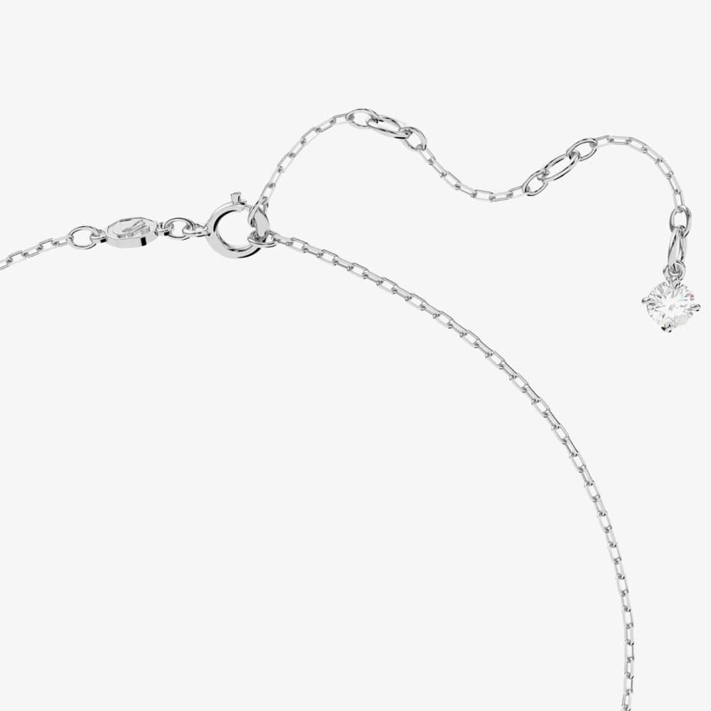 Swarovski Ladies Millenia Rhodium Plated Blue Octagon Necklace 5640289