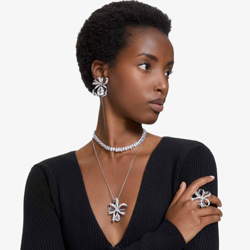 Swarovski Volta Large Bow Pendant Necklace 5647561