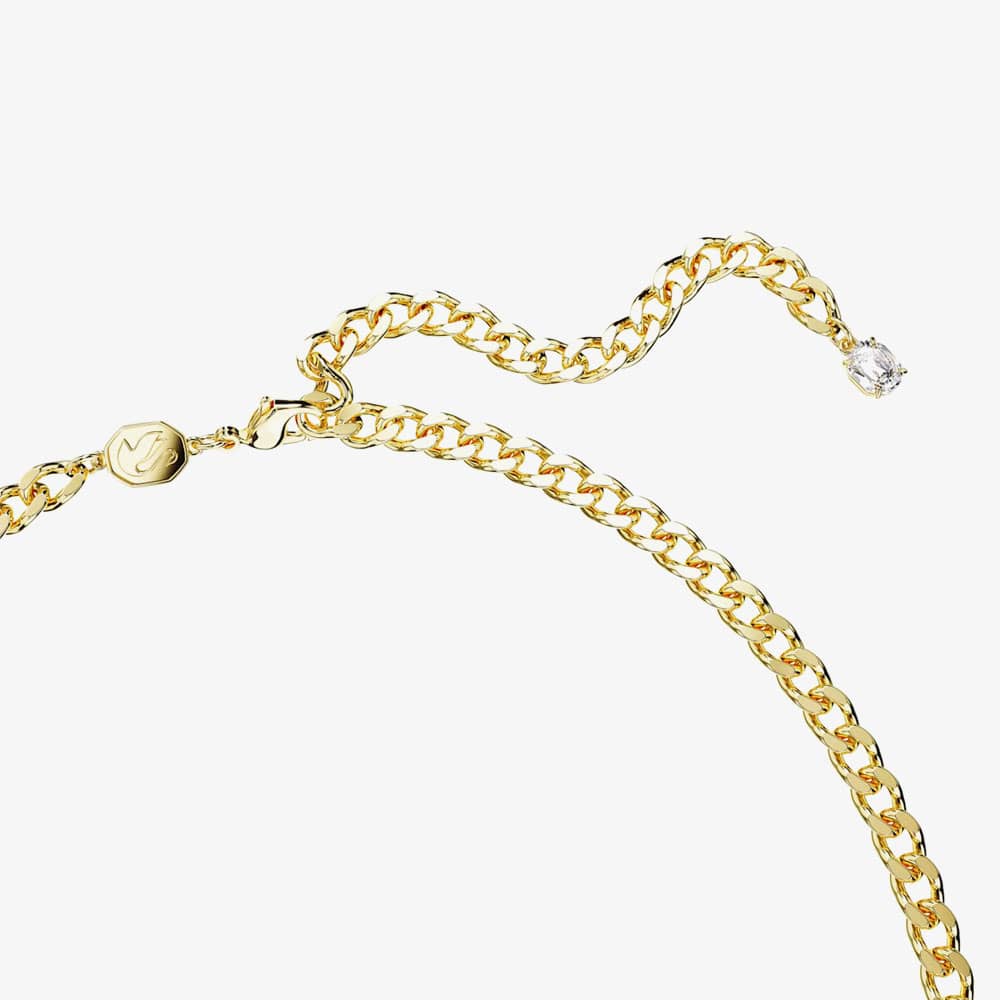Swarovski Dextera White Mixed Cuts Gold Tone Plated Necklace 5663338