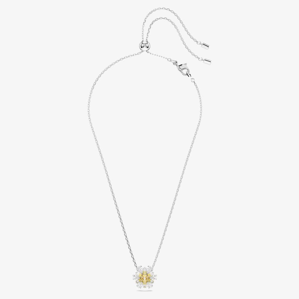 Swarovski Idyllia Rhodium Plated Yellow Flower Necklace 5679939