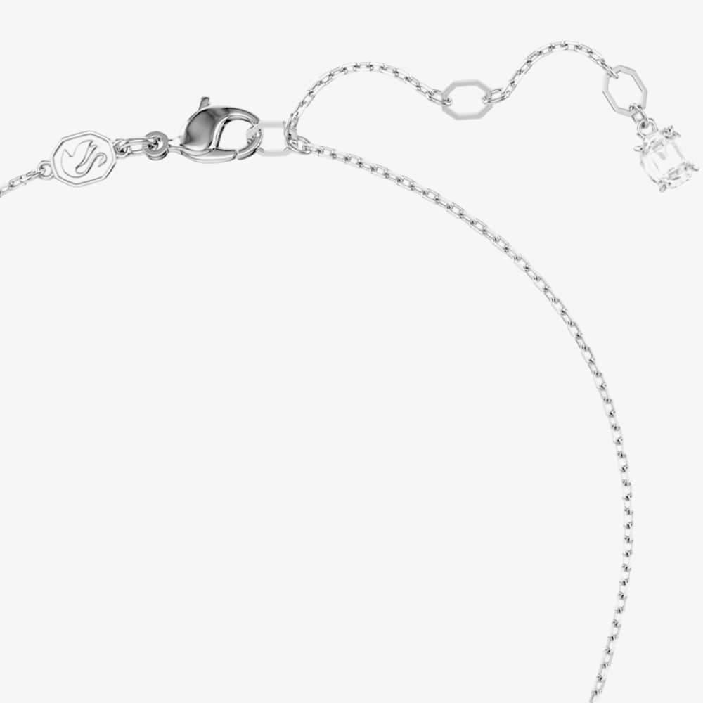 Swarovski Idyllia Rhodium Plated Blue Crystal Shell Necklace 5689195