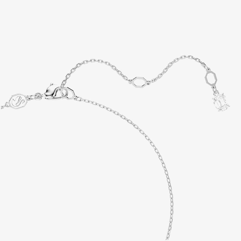 Swarovski Matrix Rhodium Plated Crystal & Pearl Circle Necklace 5688751