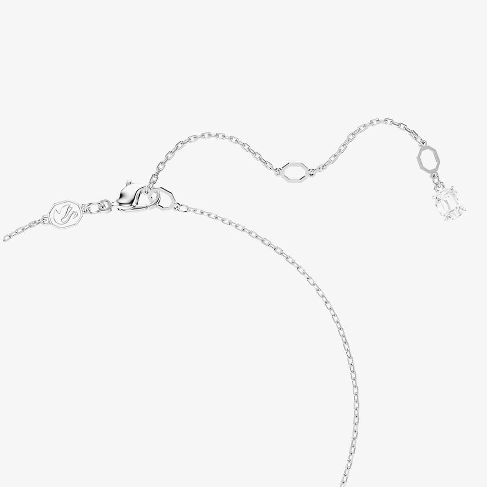 Swarovski Hyperbola Rhodium Plated Mixed Cuts Two Row Necklace 5689723