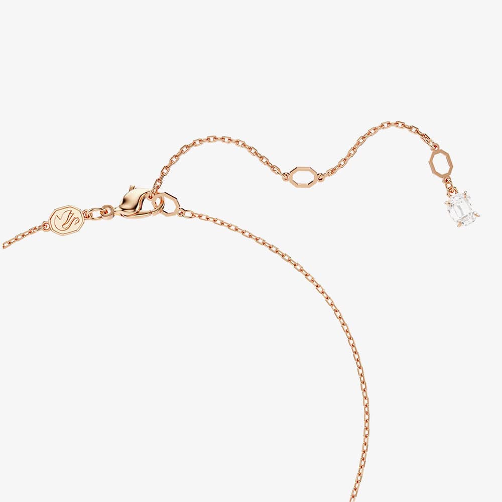 Swarovski Hyperbola Rhodium Plated Mixed Cuts Two Row Necklace 5689788