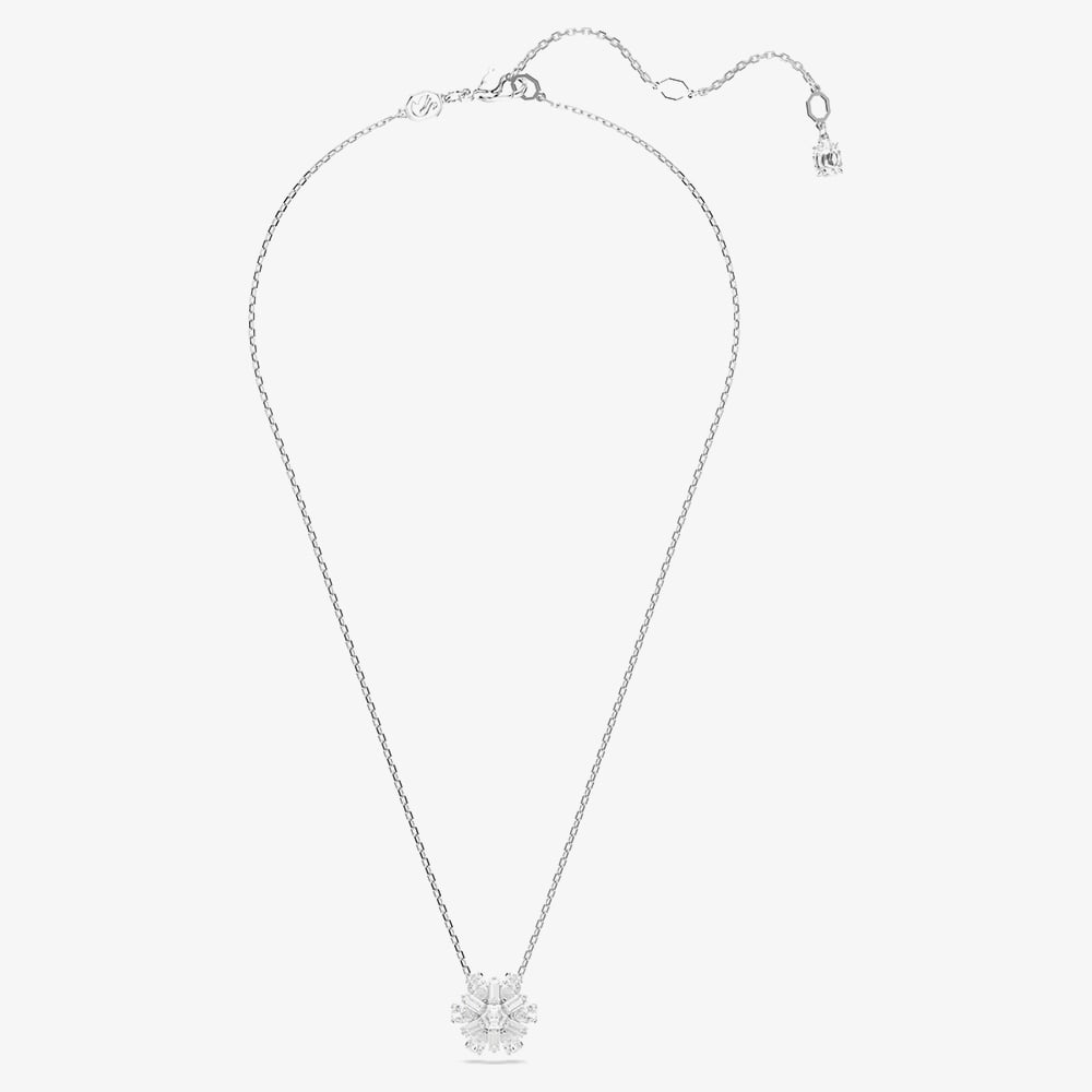 Swarovski Idyllia Rhodium Plated Crystal Snowflake Necklace 5691484