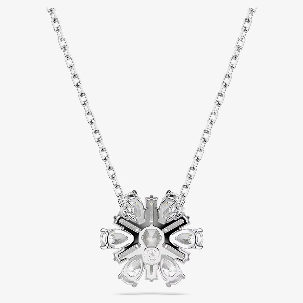 Swarovski Idyllia Rhodium Plated Crystal Snowflake Necklace 5691484